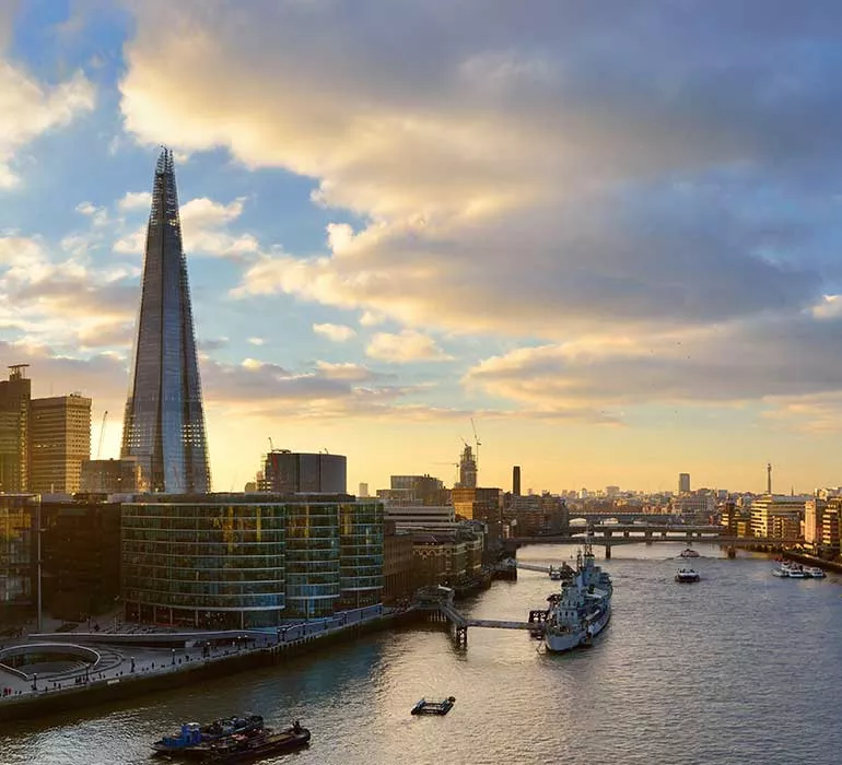 Vue aérienne de la ville de Londres