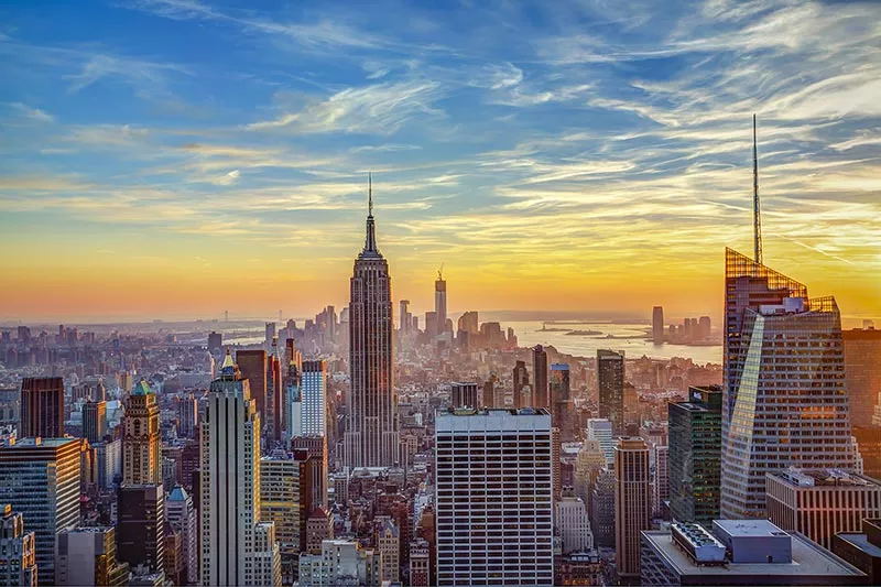 Aerial view of New York city